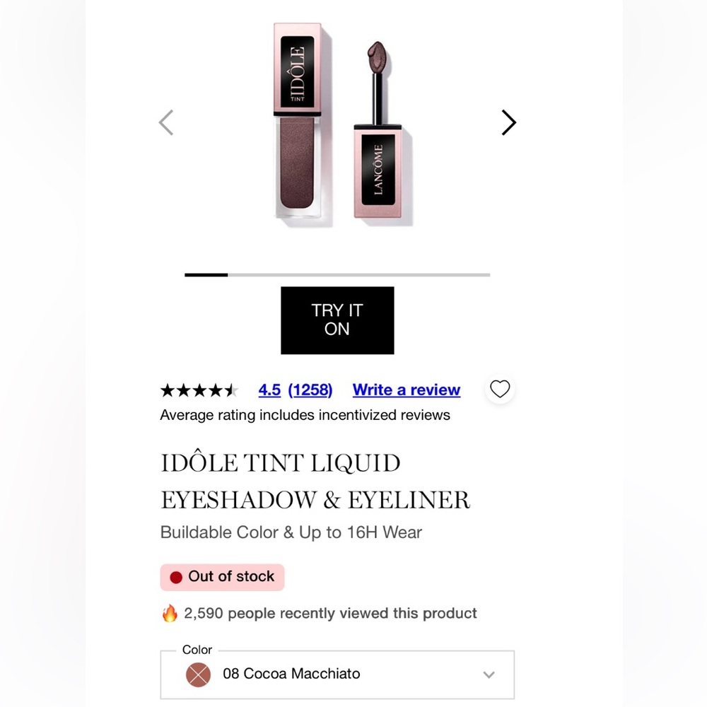 Lancôme Liquid Eyeshadow & eyeliner shade brown shimmery 08 - Picture 10 of 10